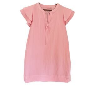 Vineyard Vines Performance Women’s Dress Harbor Flutter Tunic Malibu Pink White